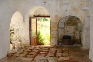 Interior of Martellotta, restoring trullo project for sale