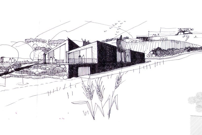 Drawing of a house project for sale in Puglia