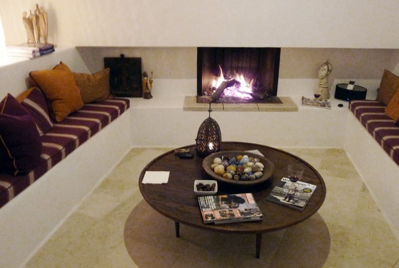 Fireplace interior in Trullo dei Monaci
